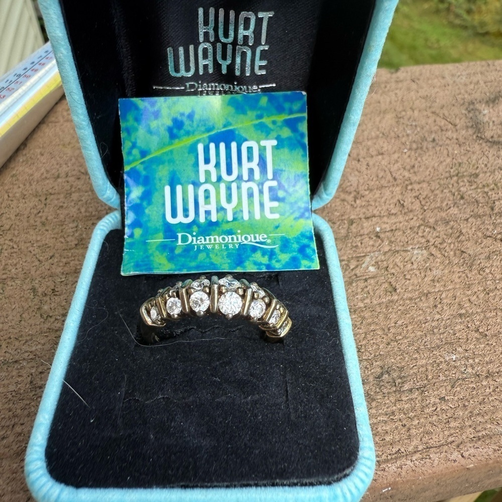 Kurt Wayne x QVC Diamonique Sterling Silver Ring Size 10